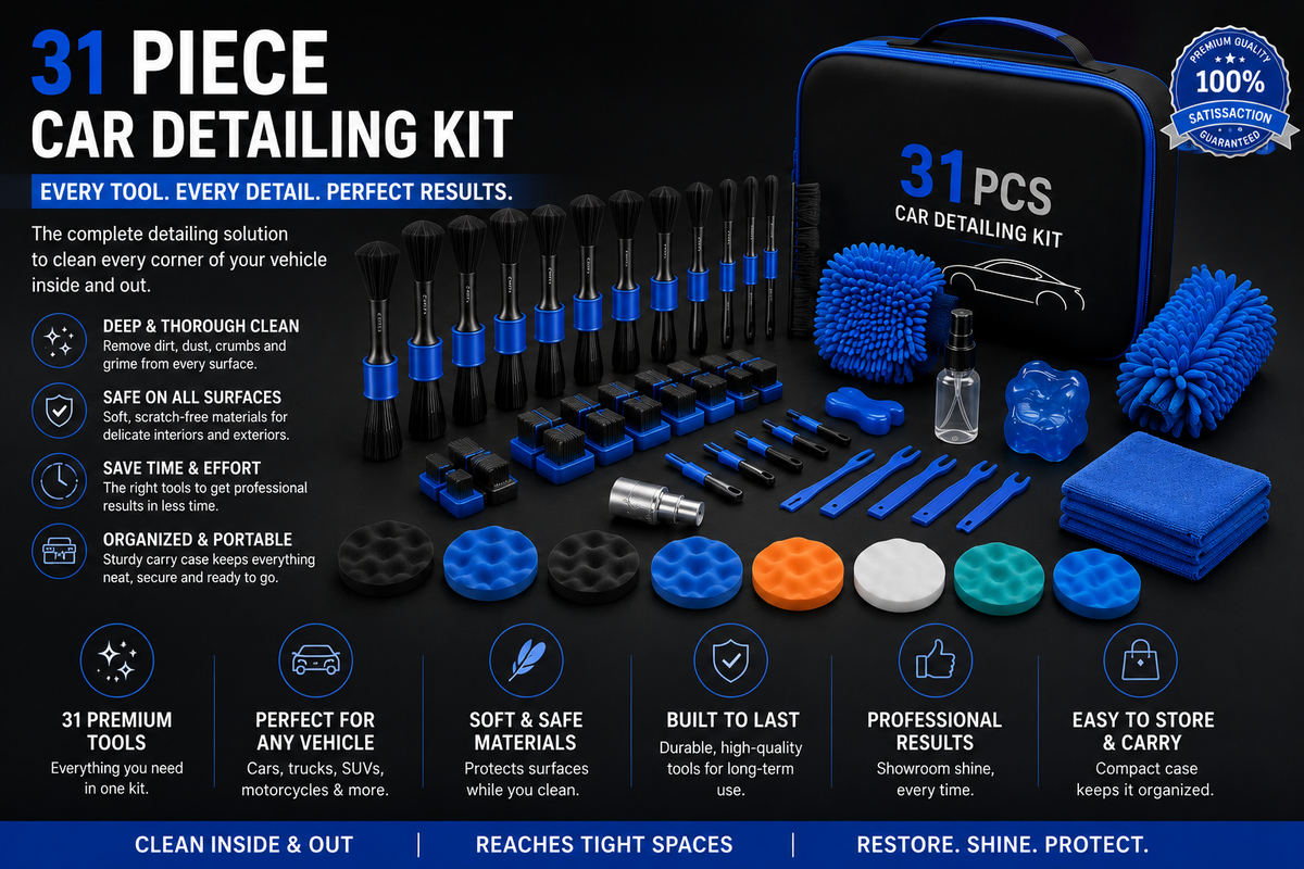 31 Piece Car Detailing Kit