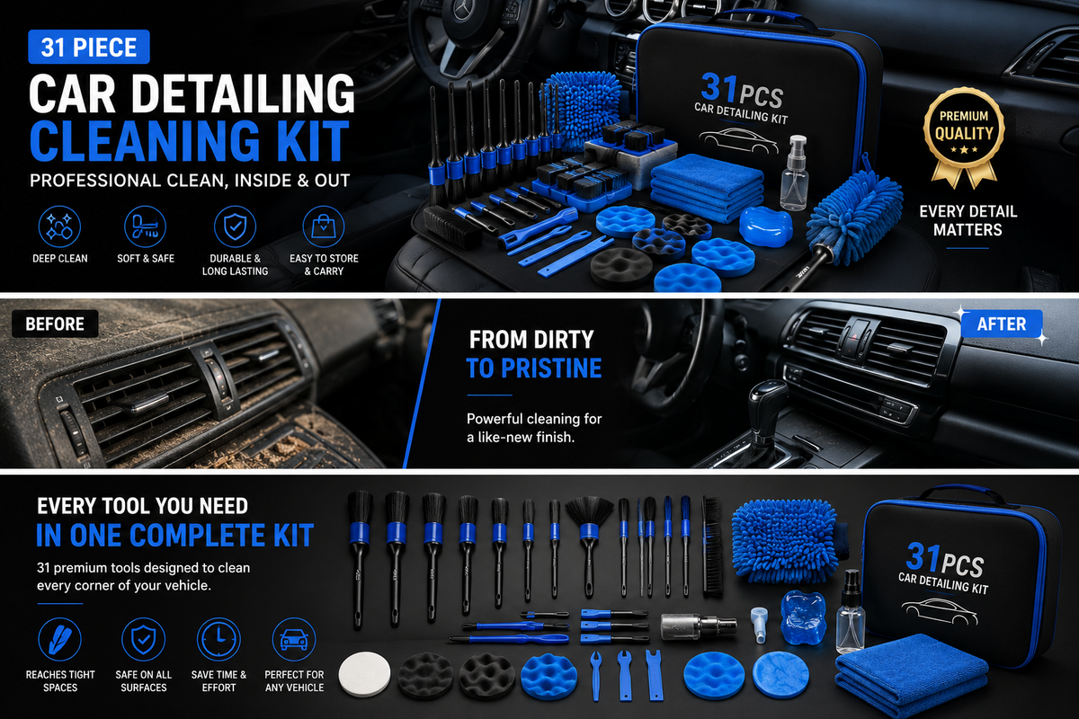31 Piece Car Detailing Kit
